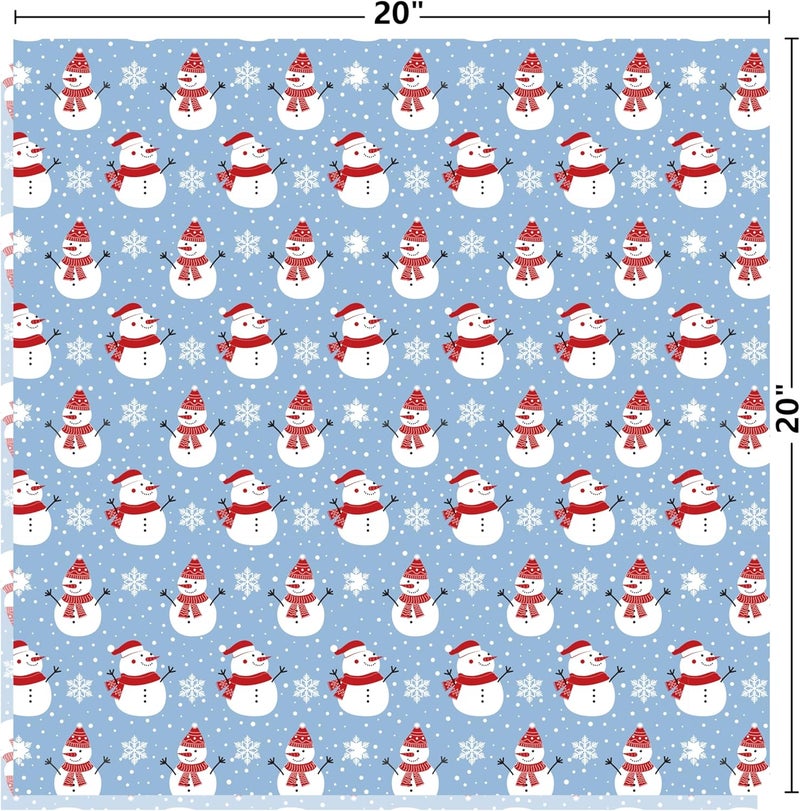 ROSYJUNE 80 Sheets Christmas Tissue Paper for Gift Bags, 20" x 20" Red Green White Wrapping Tissue Paper with 8 Different Designs for Christmas Gift Wrapping Holiday Decoration DIY Craft - Image 2